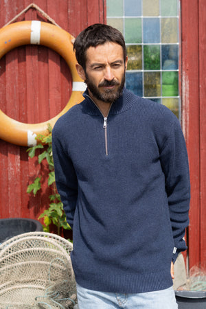 HALFZIP ORGANIC COTTON MEN'S KNIT