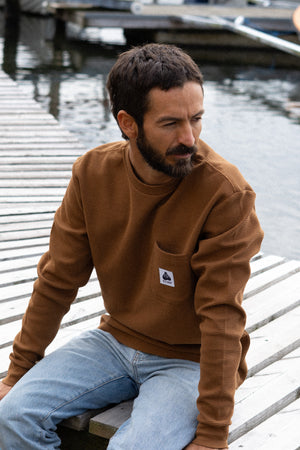 WAFFLE MEN'S POCKET LONGSLEEVE