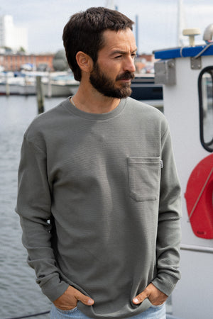 WAFFLE MEN'S POCKET LONGSLEEVE