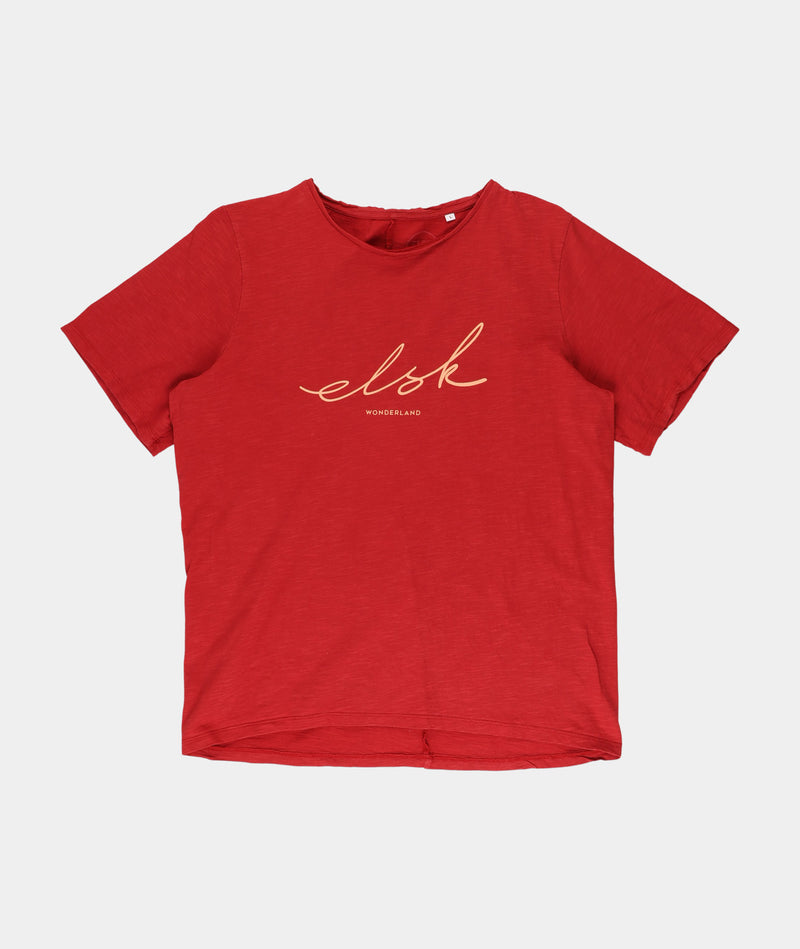 RE.ELSK 4421 | ELSK® SUB SIGNED W. BRUSHED WOMEN'S TEE | SCEPTRE RED