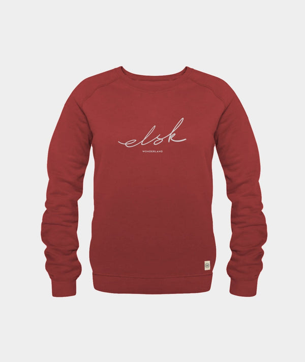 RE.ELSK 4034 | ELSK® SIGNED W. TVÆRS WOMEN’S SWEATSHIRT | SCEPTRE RED