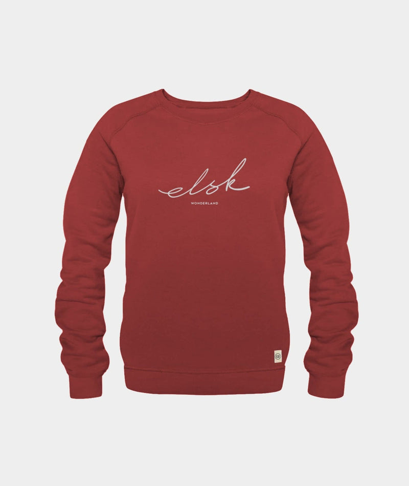 RE.ELSK 4034 | ELSK® SIGNED W. TVÆRS WOMEN’S SWEATSHIRT | SCEPTRE RED