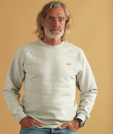RE.ELSK 02039 | ELSK TECH PCH TVÆRS MEN'S CREWNECK | SNOW MELANGE