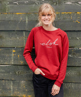 RE.ELSK 4034 | ELSK® SIGNED W. TVÆRS WOMEN’S SWEATSHIRT | SCEPTRE RED