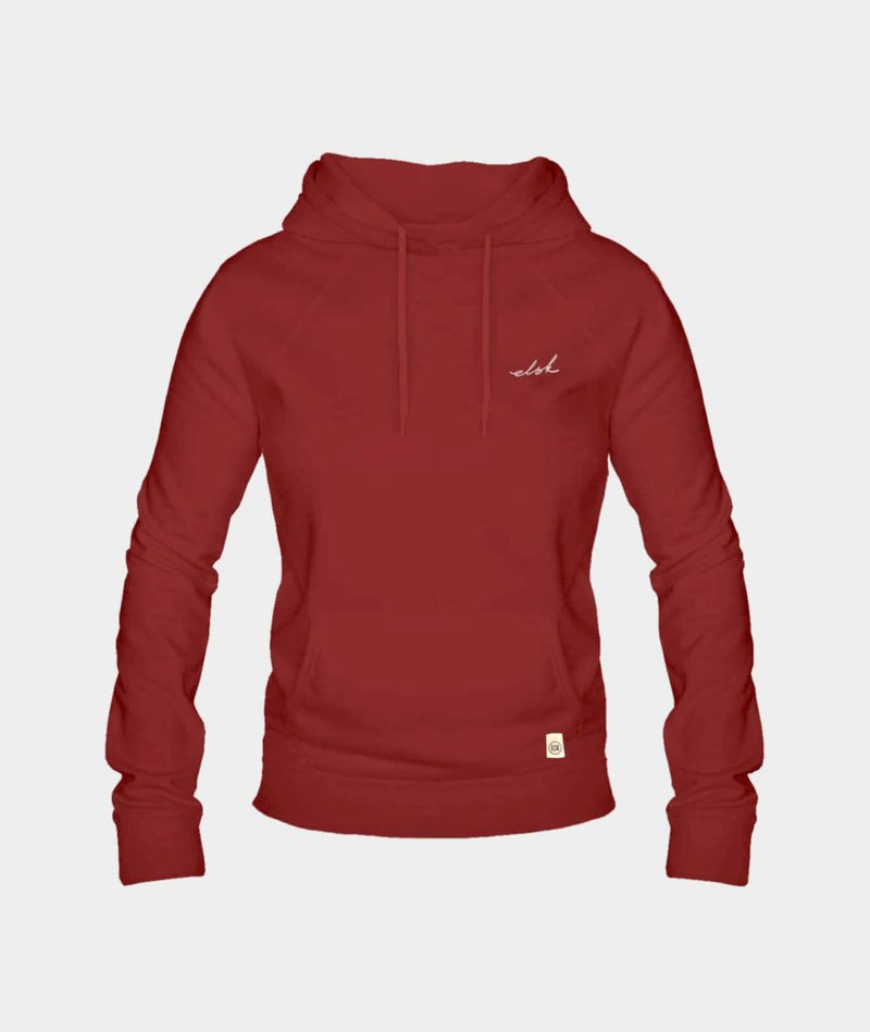 4060 | ELSK® SC.SIGNED EMB TVÆRS WOMEN’S HOODIE | SCEPTRE RED