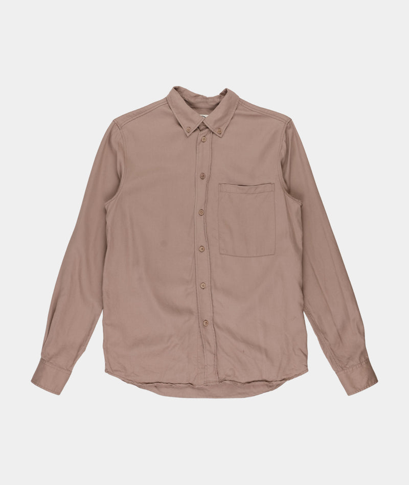 RE.ELSK 04005 | ELSK® HUGO MEN'S BUTTON DOWN SHIRT | TAUPE BROWN