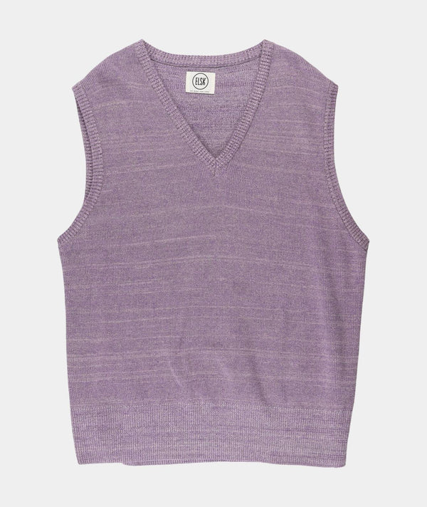RE.ELSK 15006 | ELSK LOREENA KNITTED VEST | DUSTY PURPLE MULTI