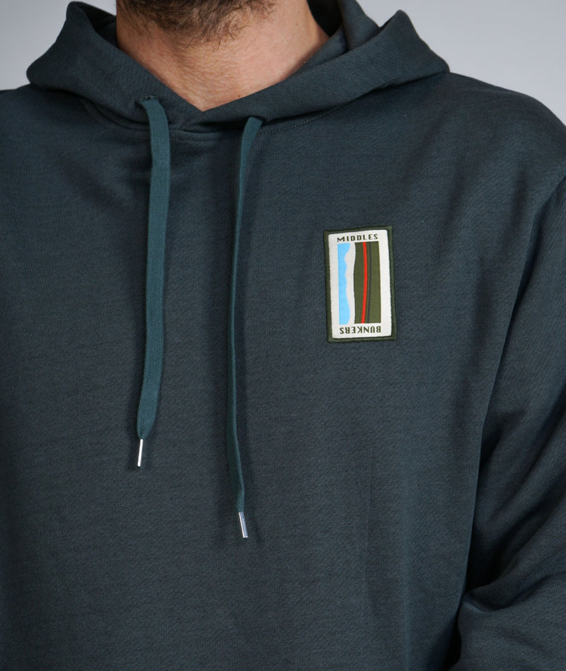 02027 | ELSK® BUNKERS PCH TVÆRS MEN'S HOODIE | STONE GREEN