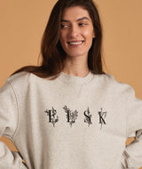 12013 | ELSK® PORSE LOGO ANNA WOMEN'S CREWNECK | SNOW MELANGE