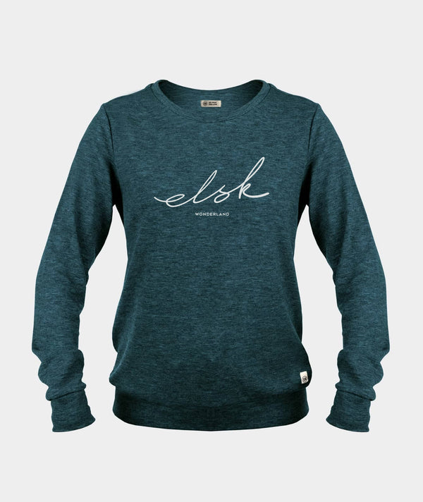 5355 | ELSK® VANGSÅ SIGNED W. WOMEN’S SWEATSHIRT | PETROLIUM