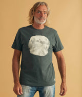 RE.ELSK 01101 | ELSK BØGSTED BRUSHED T-SHIRT | STONE GREEN
