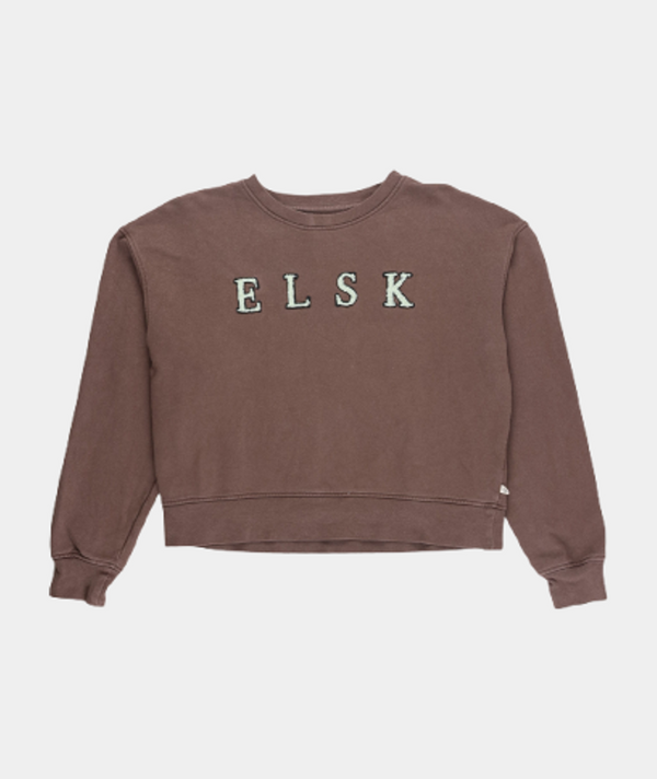 RE.ELSK 12019 | ELSK CHENILLE EMB. ØRUM WOMEN'S SWEATSHIRT | DARK OAK