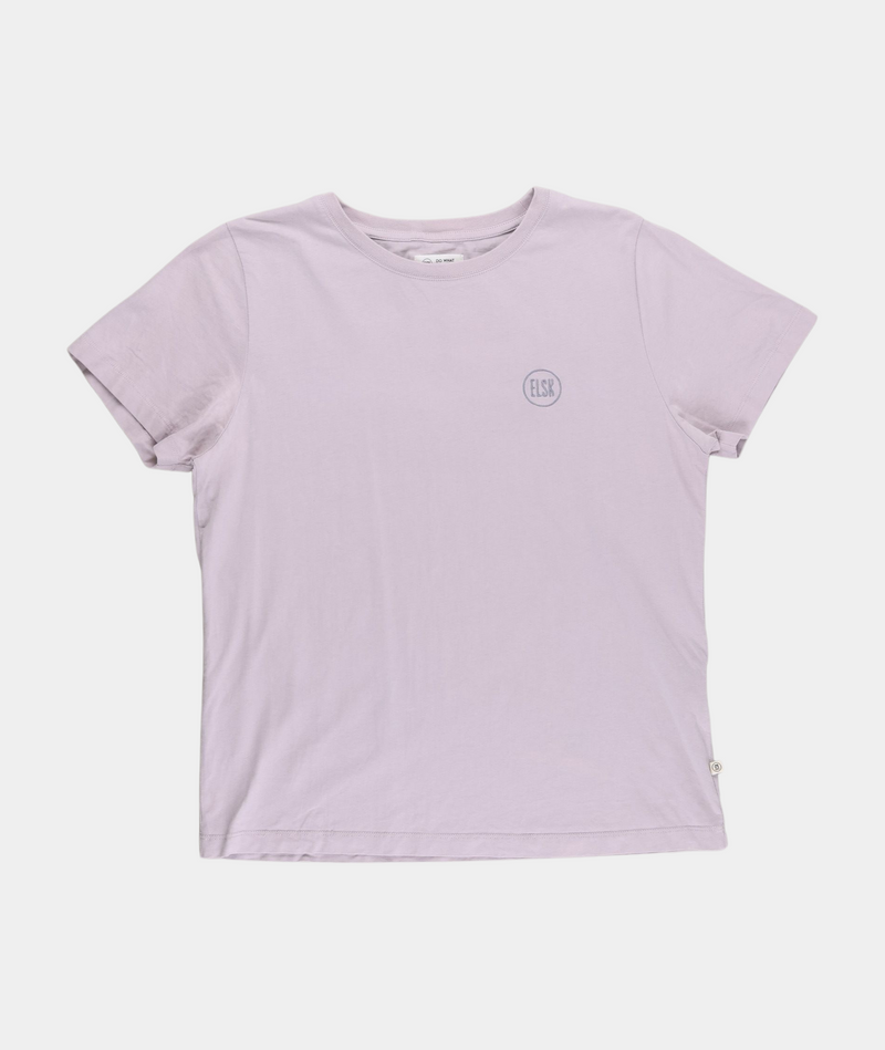RE.ELSK 11036 | ELSK® ROUND LOGO EMB WOMEN'S ESSENTIAL TEE  | DUSTY PURPLE