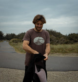 RE.ELSK 1108 | ELSK® KYSTVEJ ORGANIC MEN'S TEE | BROWN MELANGE