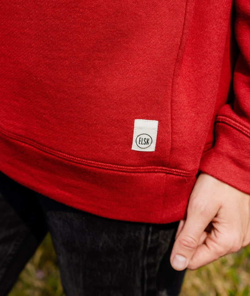RE.ELSK 4034 | ELSK® SIGNED W. TVÆRS WOMEN’S SWEATSHIRT | SCEPTRE RED