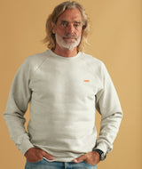 RE.ELSK 02039 | ELSK TECH PCH TVÆRS MEN'S CREWNECK | SNOW MELANGE
