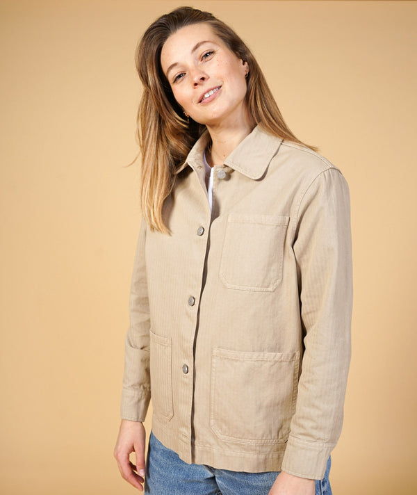 RE.ELSK COURTNEY WOMEN'S HERRINGBONE OVERSHIRT
