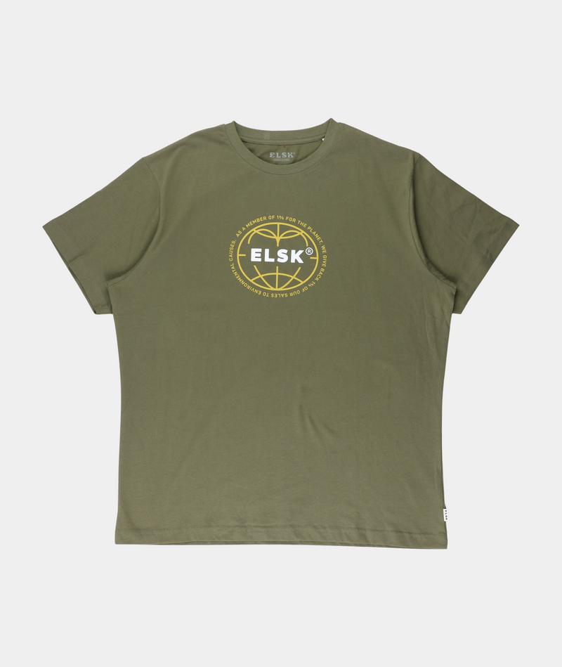 RE.ELSK STATEMENT GLOBE MEN'S BRUSHED T-SHIRT