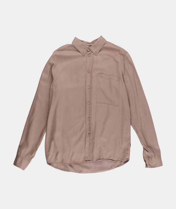 RE.ELSK 04005 | ELSK® HUGO MEN'S BUTTON DOWN SHIRT | TAUPE BROWN
