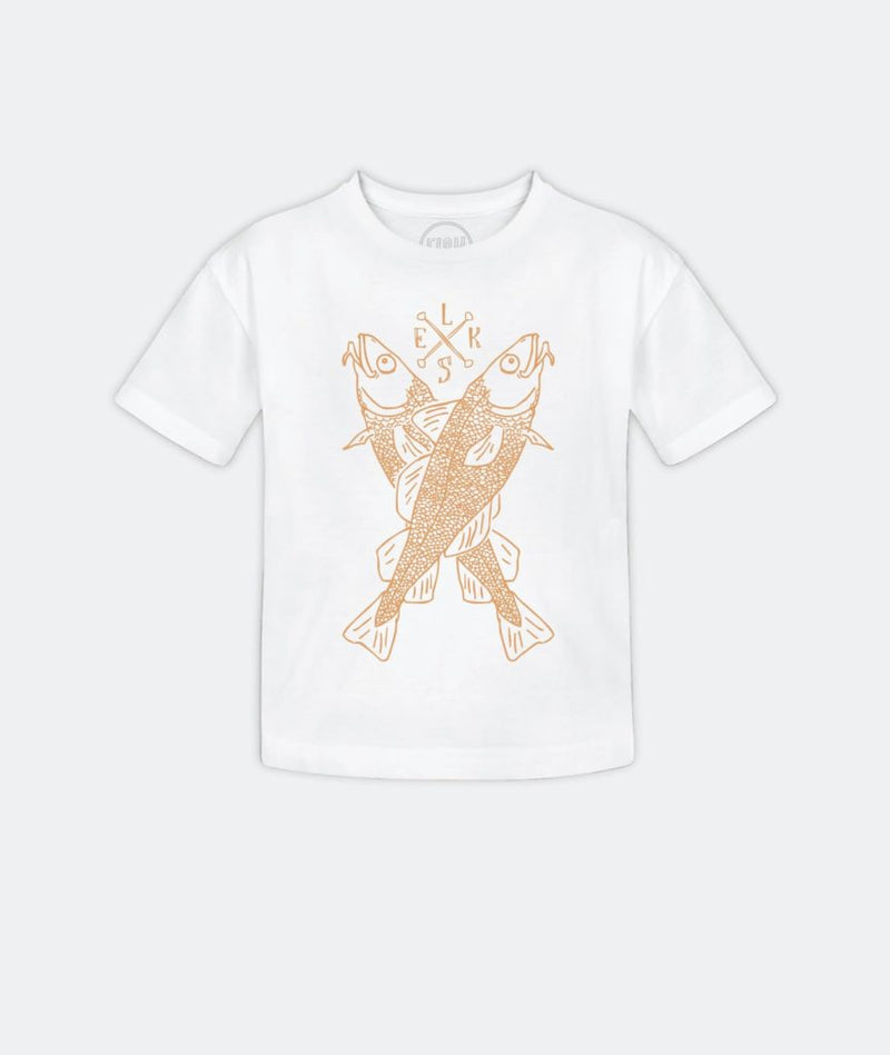 7020 | ELSK® KIDS WEAR FISH T-SHIRT | WHITE