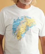 01089 | LOVE THY MAP BRUSHED T-SHIRT | OPTIC WHITE