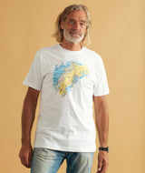 01089 | LOVE THY MAP BRUSHED T-SHIRT | OPTIC WHITE