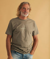 01087 | ELSK MAP BRUSHED T-SHIRT | SMOKEY OLIVE