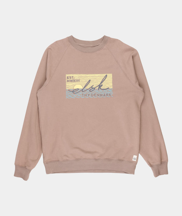 RE.ELSK 02019| ELSK® SUNSIGN22 TVÆRS MEN'S CREWNECK | TAUPE BROWN