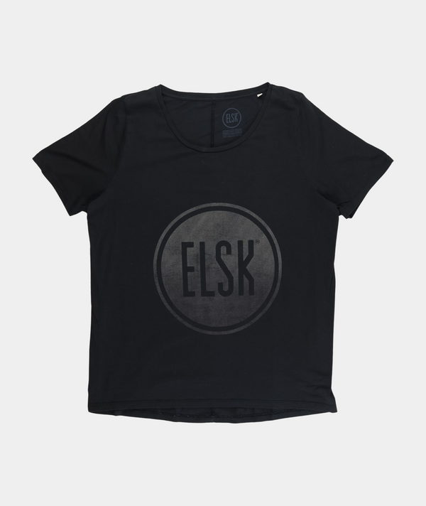 RE.ELSK MEN'S BLACK LOGO T-SHIRT