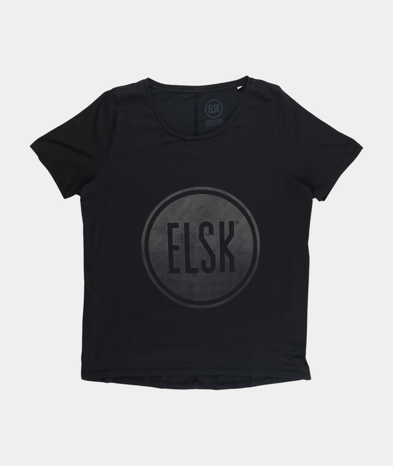 RE.ELSK MEN'S BLACK LOGO T-SHIRT
