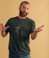 01086 | LOVE MAP BRUSHED T-SHIRT | PIRATE BLACK