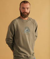 02041 | LOVE ICEBERG ACROSS MEN'S CREWNECK | SMOKEY OLIVE