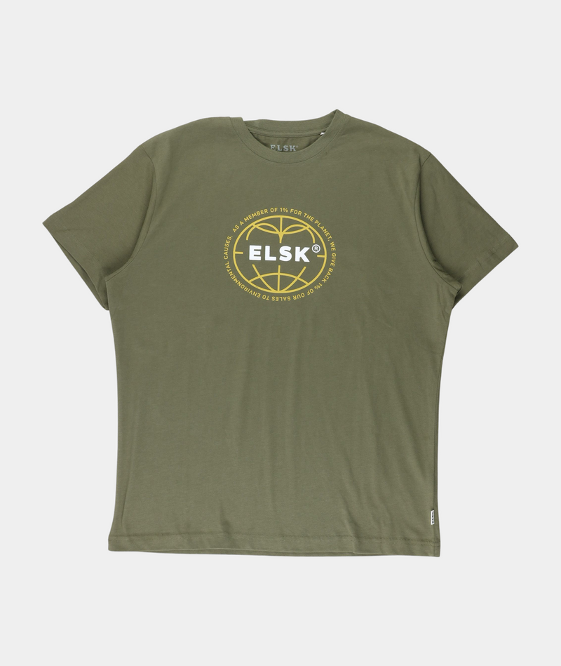 RE.ELSK STATEMENT GLOBE MEN'S BRUSHED T-SHIRT