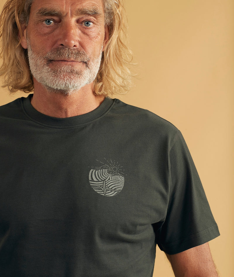 01070 | ELSK® PULS CH BRUSHED MEN'S TEE | PIRATE BLACK