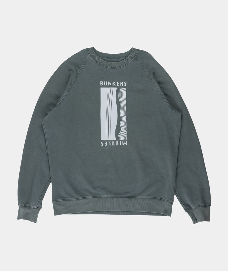 RE.ELSK 02023| ELSK® BUNKERS TVÆRS MEN'S CREWNECK | STONE GREEN