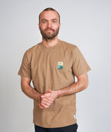 01005 | ELSK® BAGSØ2 PCH BRUSHED T-SHIRT | TOBACCO