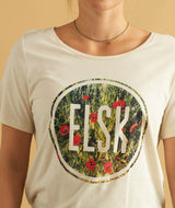 11055 | ELSK® POPPIES ZEN WOMEN'S TEE | ALMOND