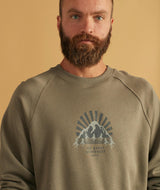 02041 | LOVE ICEBERG ACROSS MEN'S CREWNECK | SMOKEY OLIVE