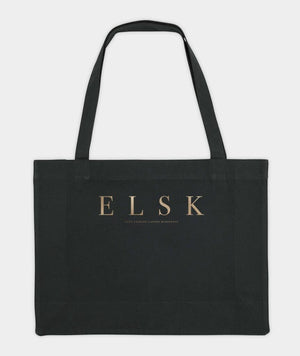 9017-D | ELSK® PURE GOLD TOTE BAG | LARGE | BLACK
