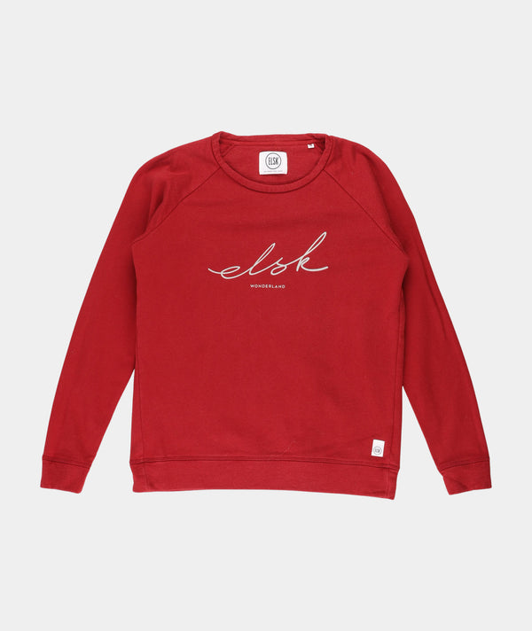 RE.ELSK 4034 | ELSK® SIGNED W. TVÆRS WOMEN’S SWEATSHIRT | SCEPTRE RED