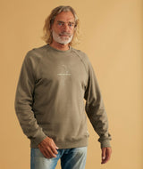 RE.ELSK 02044 | ELSK MAP TVÆRS MEN'S CREWNECK | SMOKEY OLIVE