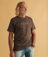RE.ELSK 01107 | ELSK PURE BRUSHED T-SHIRT | DARK OAK