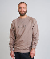 02024| ELSK® PURE TVÆRS MEN'S CREWNECK | TAUPE BROWN
