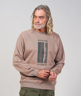 02022| ELSK® BUNKERS TVÆRS MEN'S CREWNECK | TAUPE BROWN