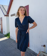 5466 | ELSK® ØSTERILD WRAP-OVER DRESS | NAVY