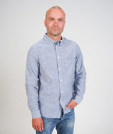 04008 | LOVE HUGO MEN'S BUTTON DOWN SHIRT | BLUE