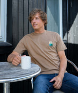 01005 | ELSK® BAGSØ2 PCH BRUSHED T-SHIRT | TOBACCO