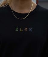 11019 | ELSK® PURE STROKE EMB THILDA TUNG TEE | BLACK
