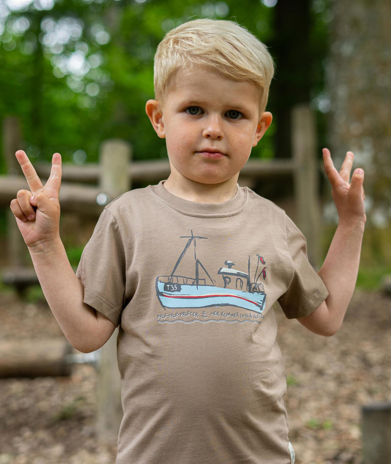 7025 | LOVE KUTTER KIDS T-SHIRT | TAUPE BROWN