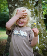 7023 | LOVE STANDOSAUR KIDS T-SHIRT | TAUPE BROWN